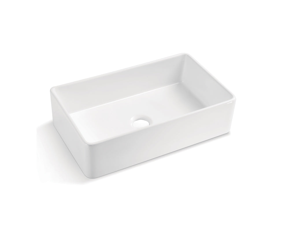 KPF33208WT - Porcelain Farmhouse Sink 33"