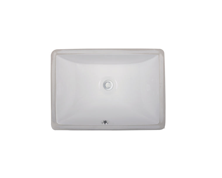 LVU1611W - Rectangular Ceramic Sink-White